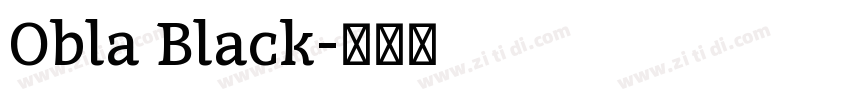 Obla Black字体转换